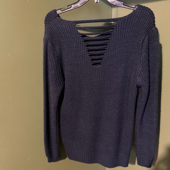 🌟Navy Waffle Knit Sweater🌟 - Picture 2 of 5